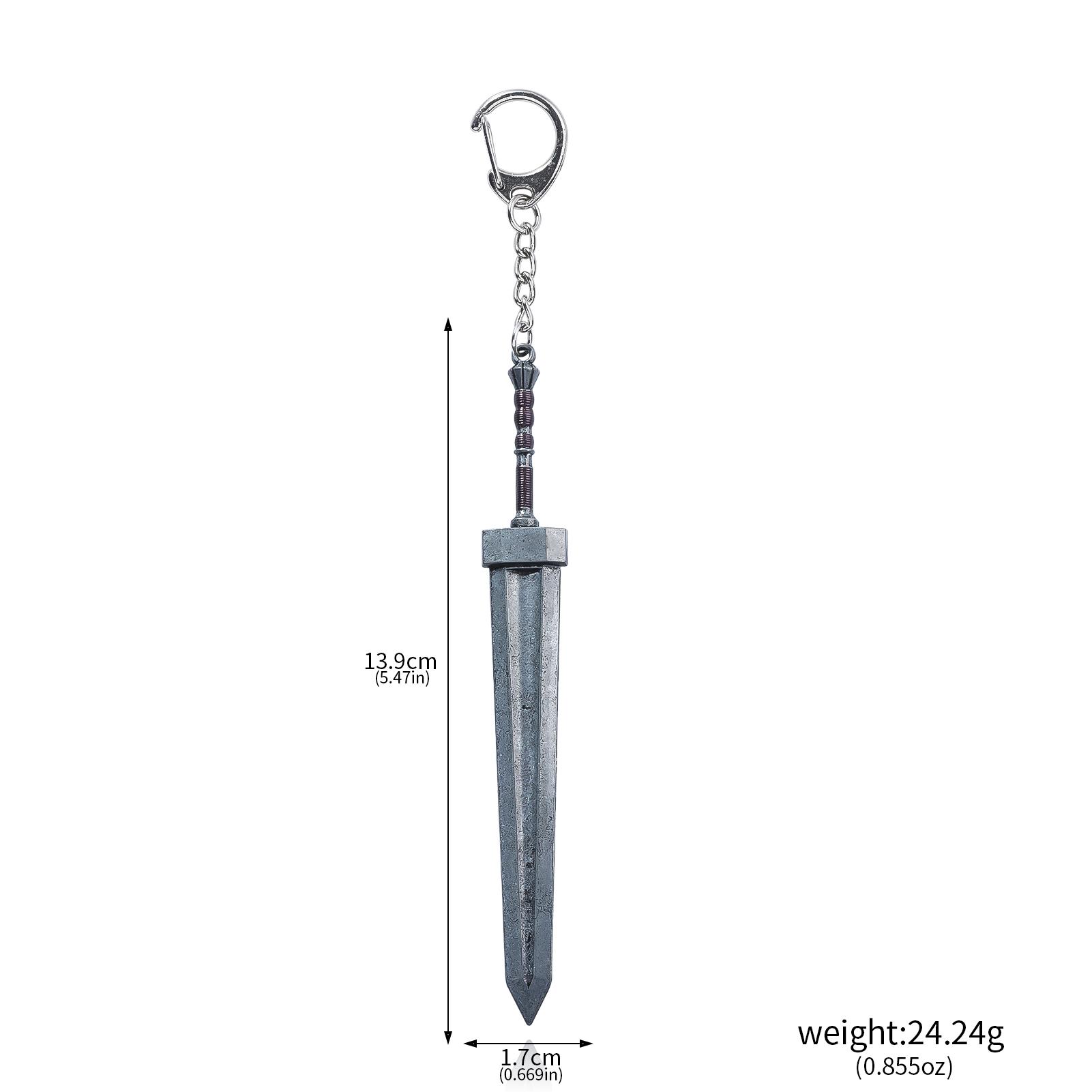 14cm Anneau Lame de Lune Sombre Porte-clés Eldens Croc du Chien de Chasse Porte-clés Accessoires Cosplay Ventilateurs Hommes Femmes Bijoux de Sac à Dos