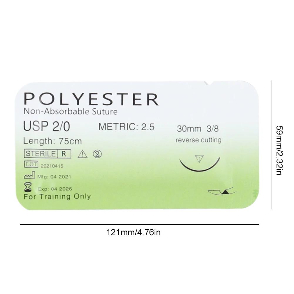 2/0 3/0 4/0 Medical Dental Sutures Nylon Silk Polypropylene Polyester Surgical Simulation Suture for Suture Teaching Exercises