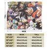 DBZ Cartoon Blanket Fleece Awesome Breathable Throw Blanket for Bedding Lounge Textile Decor,