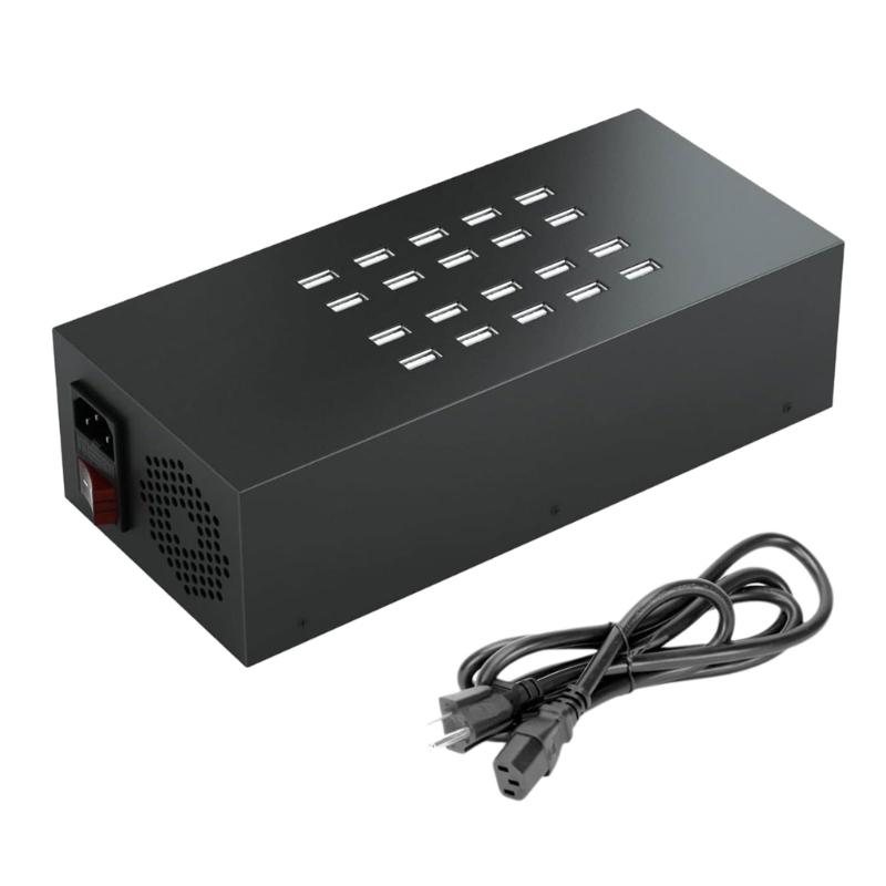 10/20/30/40-Port USB Charging Hub Multi Port Charging Dock Station for Multiple Devices Travel Friendly Power Solution