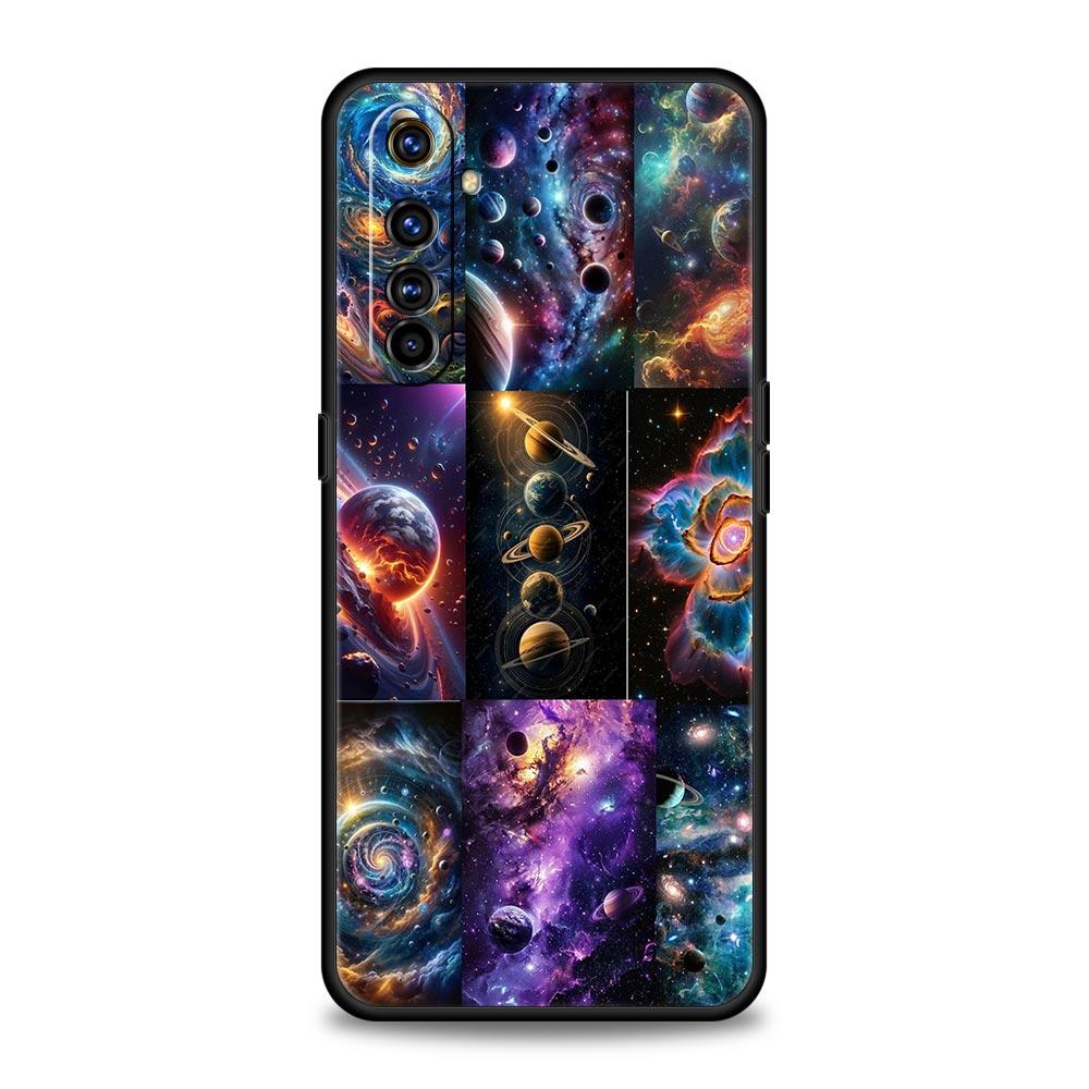 Universe Starry Sky Moon Soft TPU For Realme 13 12 11 10 9 Pro Plus GT3 GT2 C21 C25 C35 C53 C55 C67 Pro 5G Phone Case Cover Bags