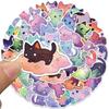 10/30/50pcs Cute Colorful Starry Sky Cat Stickers Kawaii Cartoon Graffiti Sticker Phone Water Bottle Luggage Decals for Kids Toy
