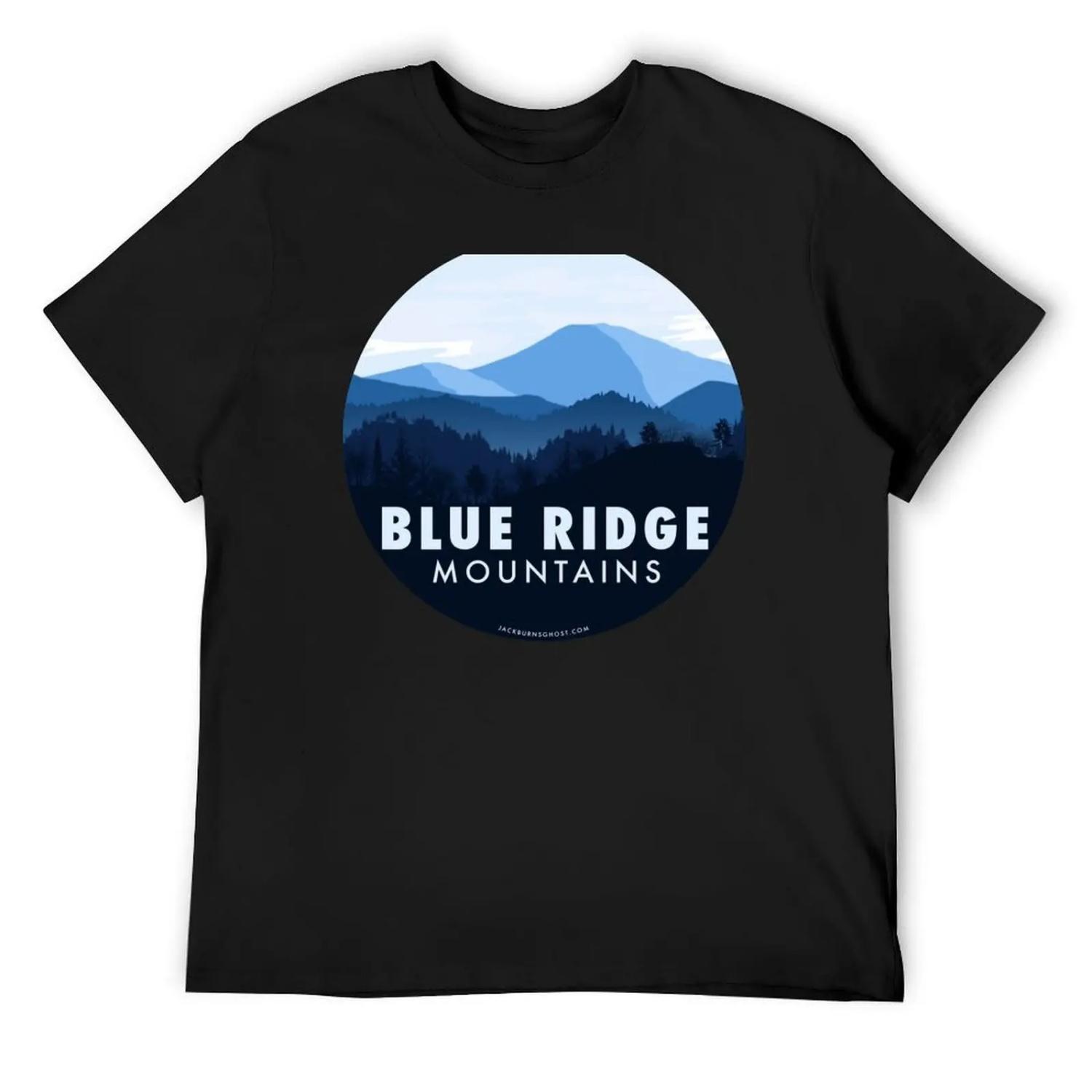 

Blue Ridge Mountains T-Shirt tees plus sizes anime figures mens clothes XXXXXL чорний
