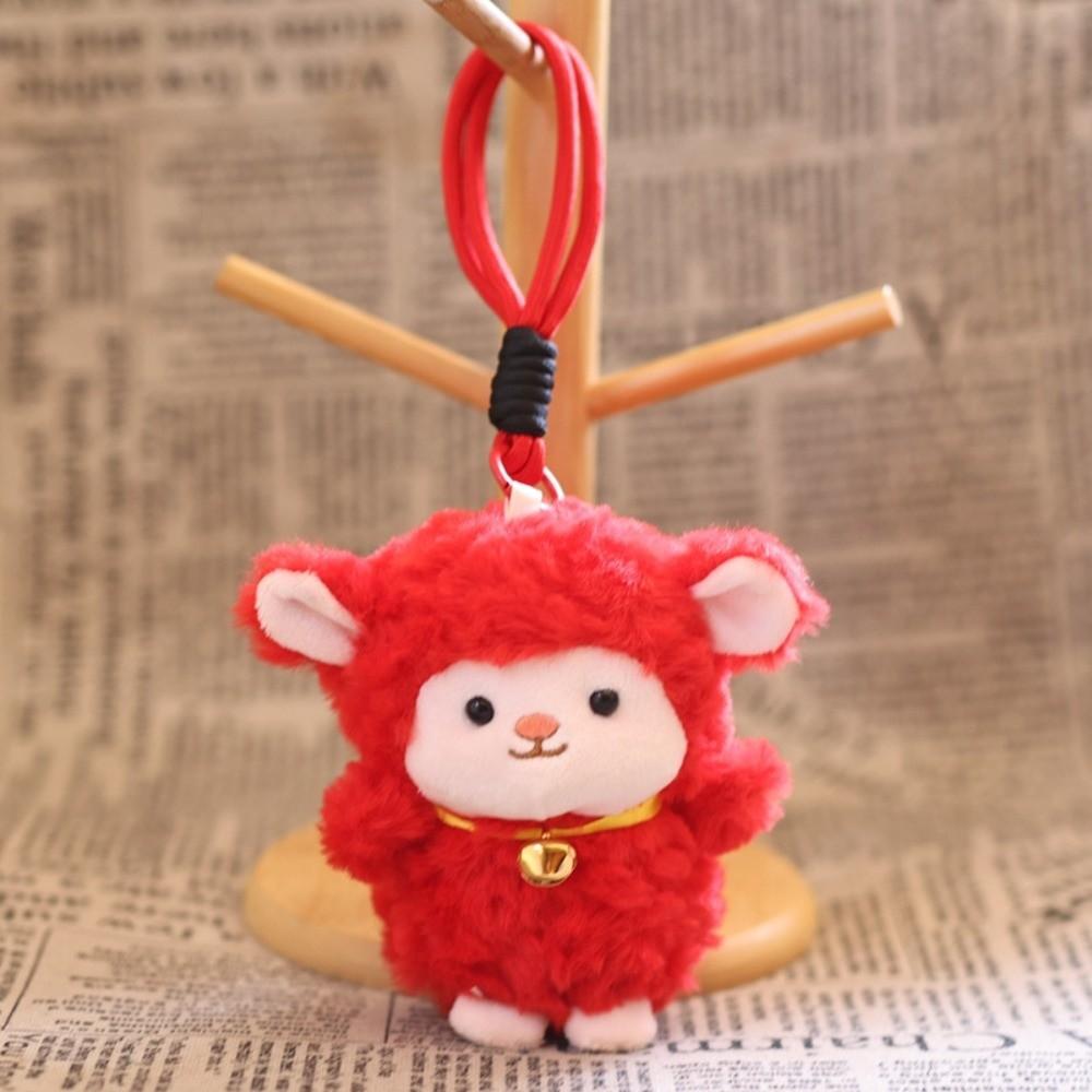 Standing/Sitting Mini Sheep Plush Keychain Cartoon Soft Lamb Doll Ornament  Decoration