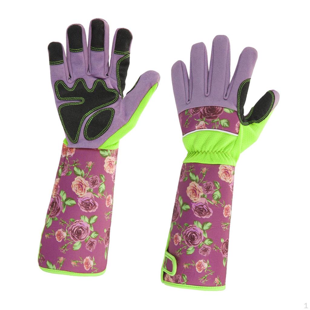 2 Pack Long Sleeve Gardening Gloves for Outdoor Work And Landscaping