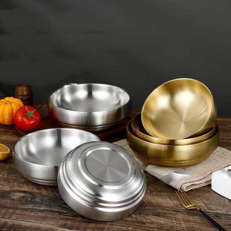 ZISIZ Stainless Steel Double-Layer Insulated Bowl