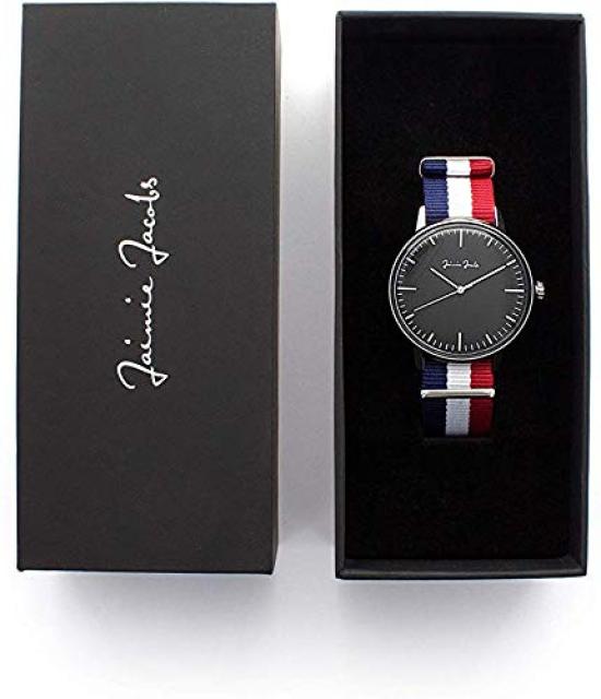 Jaimie Jacobs ZEGAREK MAXVORSTADT MIDNIGHT, SUNRISE Zegarek na rękę, Wyprodukowano w Niemczech (Wybierz: Czarny, Obudowa: Srebro)