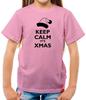 Stay Calm It's Christmas - Kids Boys Girls T-Shirt Tees Top Christmas Santa Claus Secret Funny