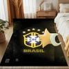 Brazilian Football Emblem Printed Office Carpet Chair Cushion  Entryway Rug, Rugs for Living Room, Bedroom Christmas gifts