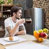 Kaffekopp i glass 16 oz Kaffekanne-stil kopp med lokk Stor kapasitet Varm og kald drikkekopp Gave til kaffeelskere