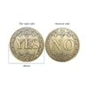 1PC Bronze Yes or No Commemorative Coin Souvenir Non-currency Coins Game Prop Challenge Coins Collection Decoration Crafts