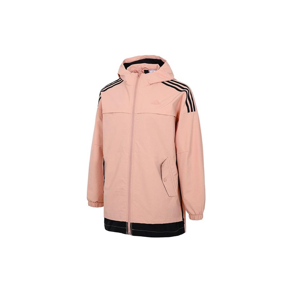 Adidas Training Hooded Windbreaker Jacket Women Outerwear Pink H09692