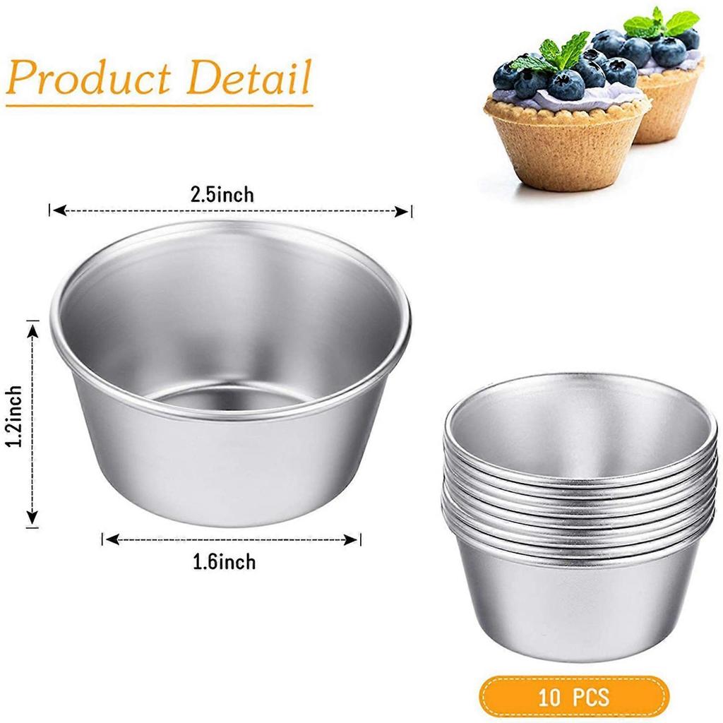 96 Pieces Individual Molds Pudding Molds Cups Mini Chocolate Molten Pans Non-Stick Cupcake Cake Cookie Pudding Mold