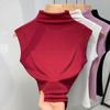 Threaded Bottoming Shirt Women's New Women's Temperament Semi-turtleneck Threaded Vest Sleeveless Vest Top