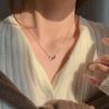 Silver Plated Minimalist Necklace Pendant Collarbone Chain For Women Elegant Layering Chain Jewelry Gift