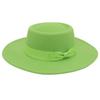 Popular Top Hat Versatile Bow Dome Convex Top Big Brim Fashion Casual Woolen Felt Hat Top Hat Hat