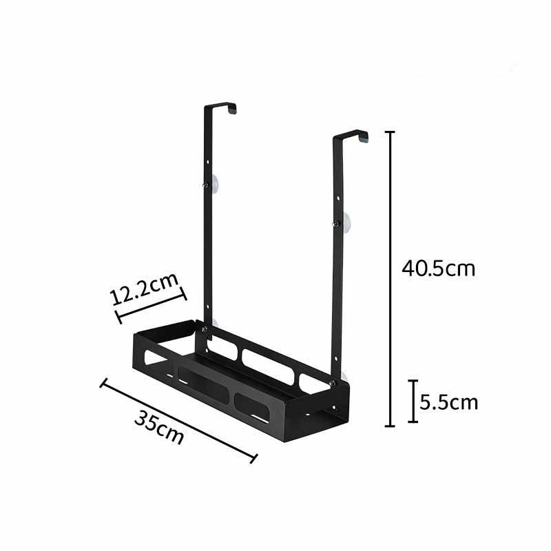 

Черные подвесные полки для ванны, органайзер для полки для ванной комнаты, держатель для шампуня без гвоздей, полка для хранения, держатель для корзины для ванной комнаты single чёрный