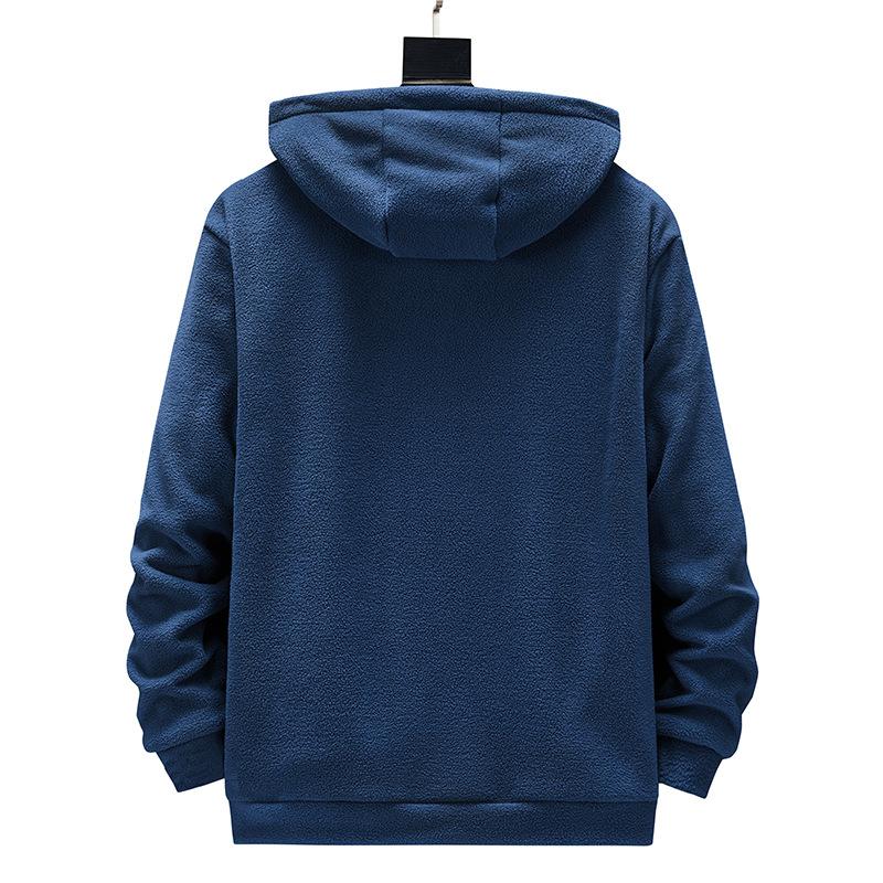 Heren Fleece Outdoor Plus Size Polar Fleece Cardigan Capuchon Trui Jas Heren