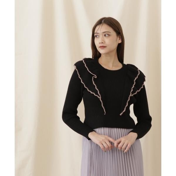 [Jill by Jill Stuart] Bulky Frill Compact Knit