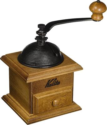 Coffee Mill Wooden Hand Grind Manual Dome Mill #42033 Antique Coffee Grinder Small Outdoor Camping Adjustable Grind with Lid