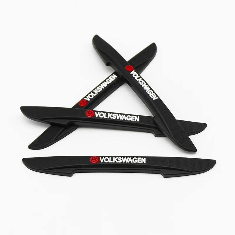 New 4 Rubber Car Door Edge Protection Stickers , VW Polo Golf CC GTI Passat 4 Tiguan Motion MTM Turan Anti-Collision Strip zf2