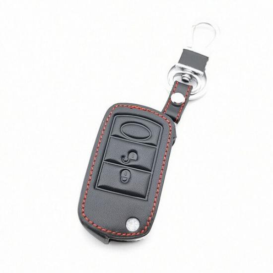 Leather Car Remote Key Fob Case Shell Cover For Land Rover LR3 Range Rover Sport