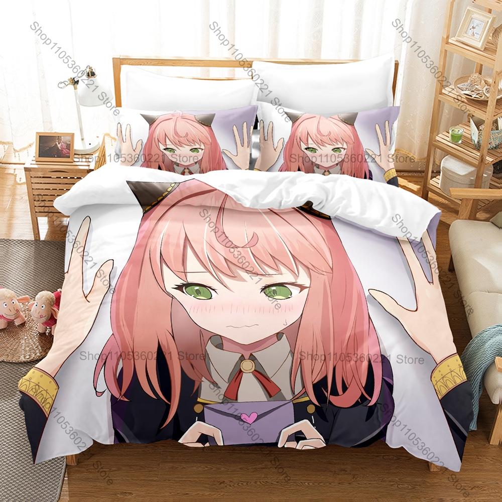Cool Icon Teru Momijiyama Graphic SHY Anime Bedroom Decor Bedding Duvet Cover + 2 Pillowcases Shonen Anime Fan Room Decor