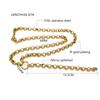Minimalist Women Accessories Simple Long Necklace Ladies Stainless Steel O Shaped Long Chain Sweater Necklace Jewelry