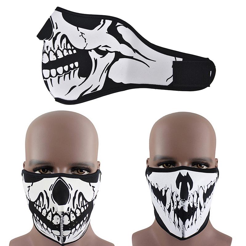 Punk Schedel Neopreen Halve Gezichtsmasker Ski Schaats Snowboard Motorfiets Bescherming