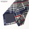 [New Yorker Blue] Check Pattern (Multi-Check) Necktie NB915913 Navy Gray Free Size Business Suit Style Gift