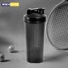 600ml Shaker Bottle 20 Oz with Stainless Steel Ball, BPA Free 20 Oz Plastic Protein Shake Leak Proof for Portable Fitness