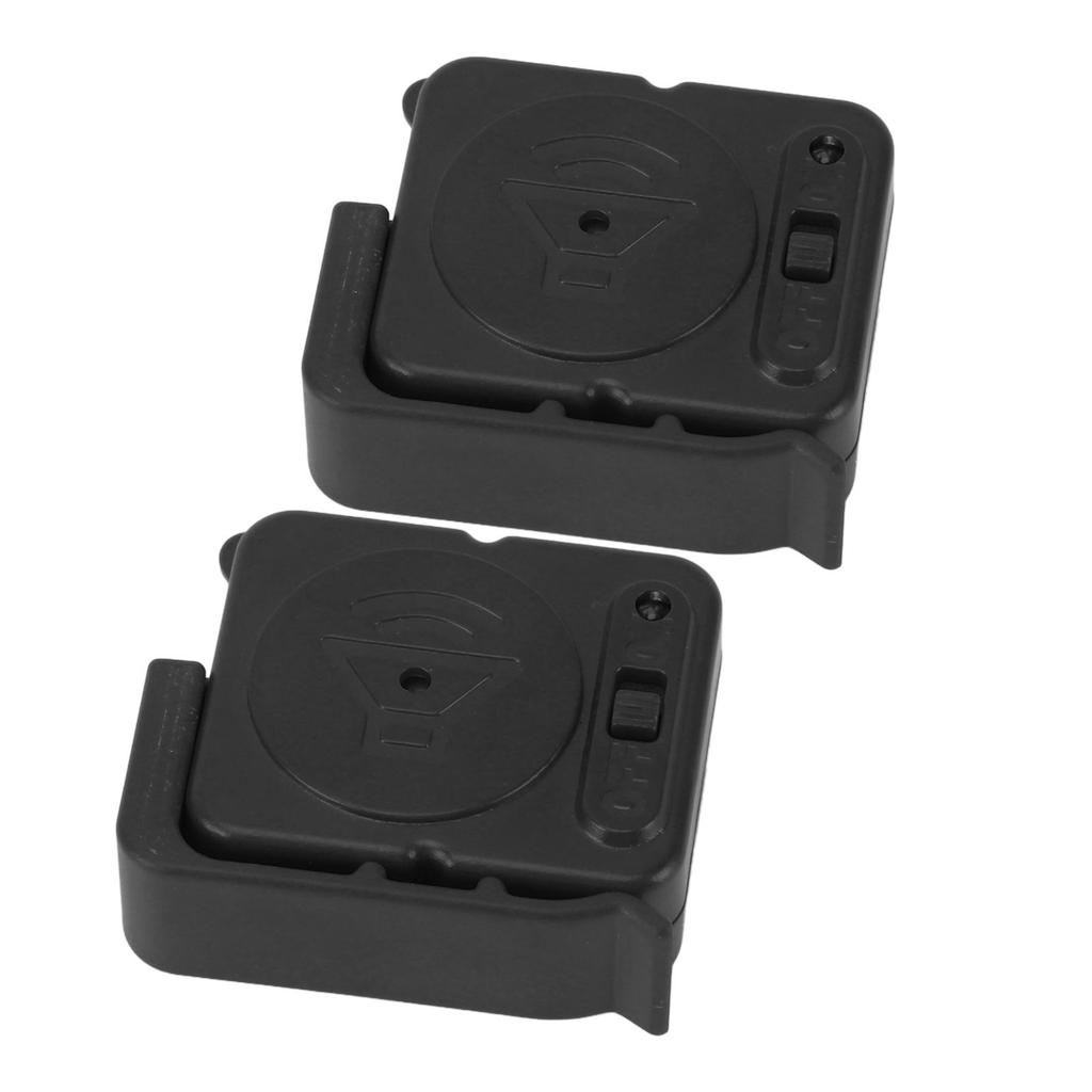 2pcs Door Handle Alarm Anti Theft Vibration Triggered Portable Door Window Alarm for Travel Car Hotel Black