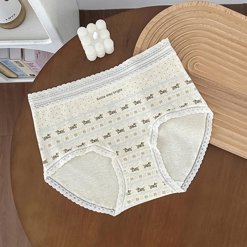 

Ladies Summer Retro A Cotton 10A Probiotic Extended Crotch Breathable Skin Friendly Waist Triangle Briefs one size шампанского