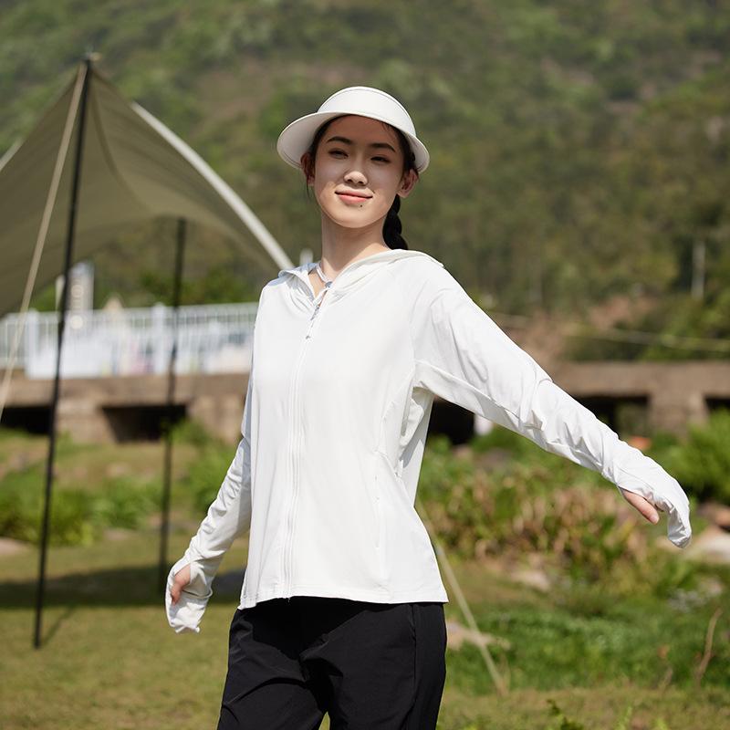 Vinyl Original Yarn Ice Silk Sunscreen Clothing Couple Summer Outdoor Fishing Clothing Men's UV Protection Skin Clothing UPF10 +