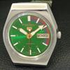JAPAN 6309A VINTAGE SEIKO 5 AUTOMATIC MENS GREEN COLOR DIAL WATCH A701346-5 R206a-a701346