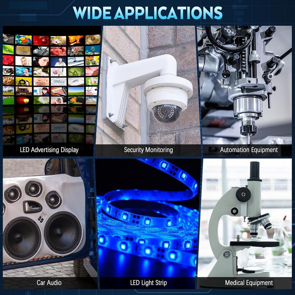 12V DC Power Supply 600W 50A AC to DC Converter Switching Power Supply for Led Strip, Motor Pump, CCTV, 3D Printer, Electronic Instruments, Lab