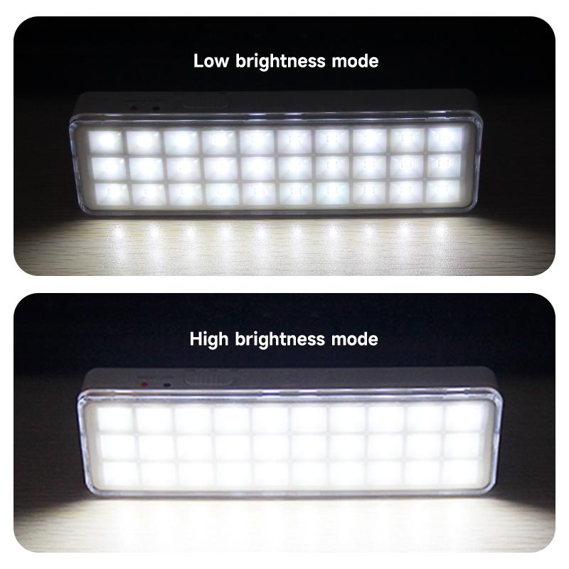 30LEDs Portable Emergency Light 2 Modes Dimmable Camping Lanterns Wall-mounted Rechargeable Home Lamp for Power Loss Use