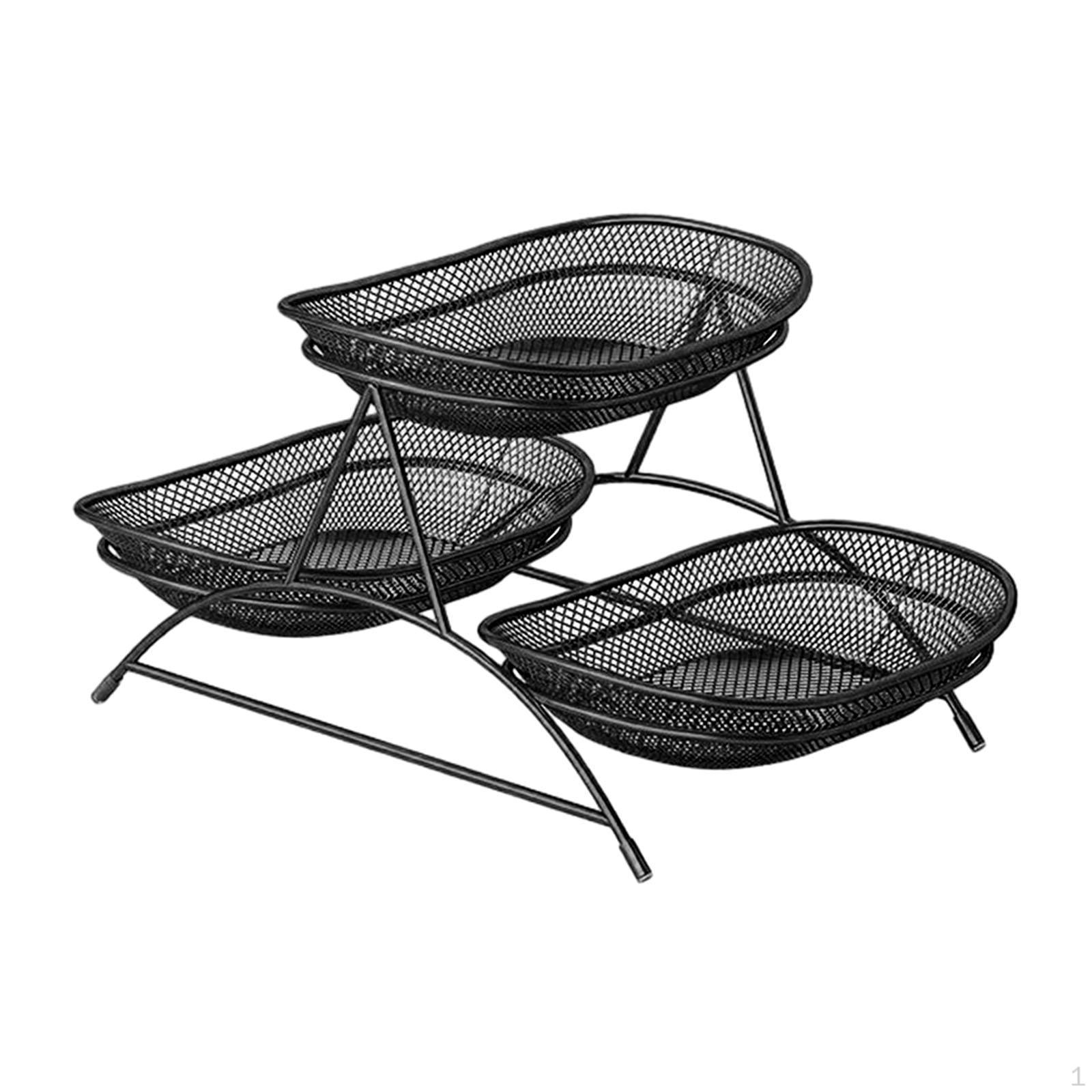 

Элегантный поднос для фруктов для домашних развлечений и вечеринок чёрный