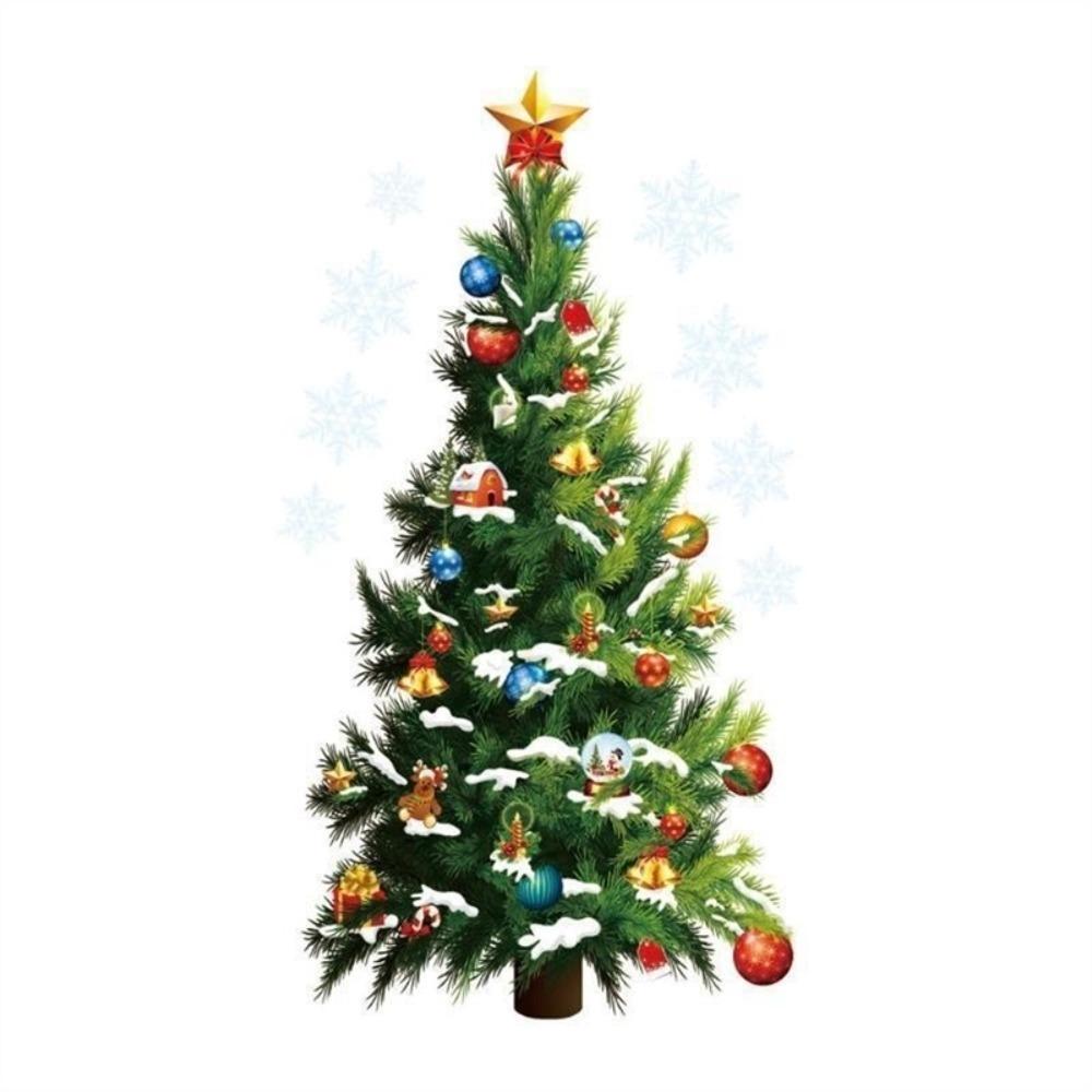 Removable Christmas Tree Wall Stickers Self-Adhesive Christmas Tree Decals Christmas Season