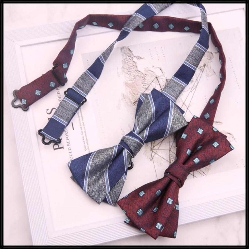 [White Fang] Polyester Bow Tie, Stylish Design, Casual, Men's & Women's NC043(A01)