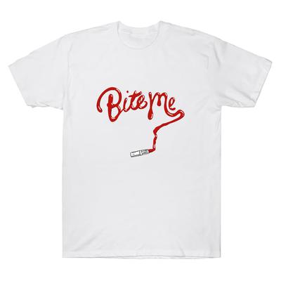 Bite Me Lipstick Tee Reneé Rapp Fashion Graphic T Shirts Men Women Retro High Quality Cotton Oversized Tops Streetwear Clothing
