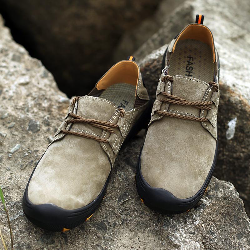 38-48 Men's Leisure Leisure Shoes Rubber Soft Bottom Large Size Men's Leather Driving Shoes