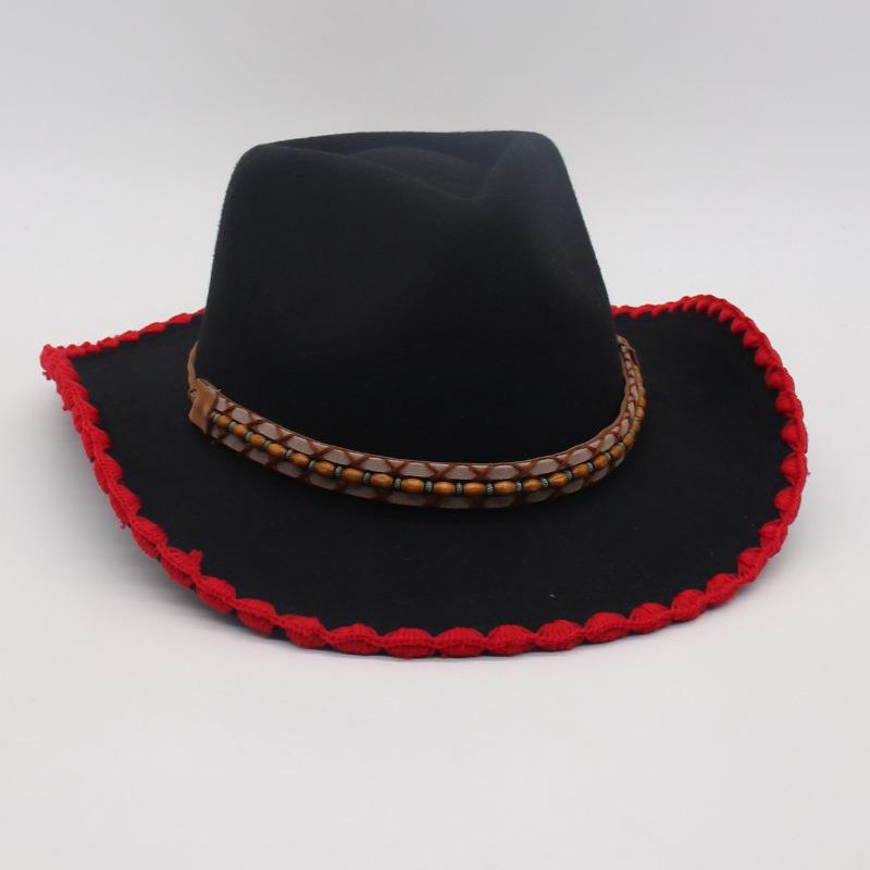 Take Ethnic Style Fashion Top Hat Travel Vacation Jazz Hat Sunscreen Men'S And Women'S Hats Cross-Border Wholesale Cow Jazz Hat