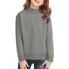 Children's Fashionable Casual Fleece Turtleneck Long-sleeved Top