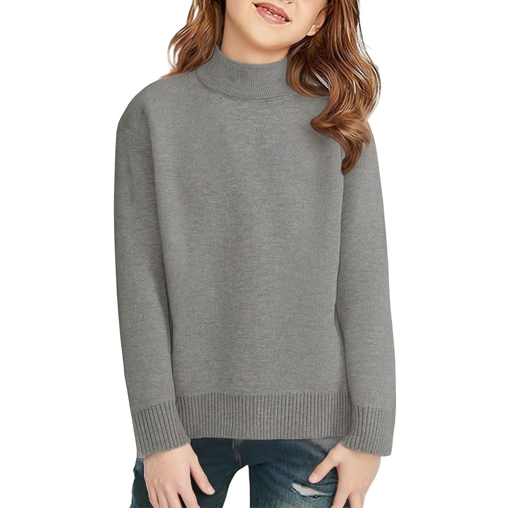 Children's Fashionable Casual Fleece Turtleneck Long-sleeved Top