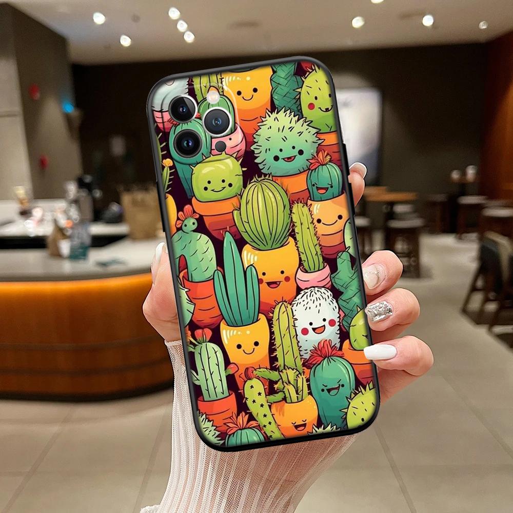 RA33 Watercolour Cacti Succulent Shell Phone Case for Xiaomi Poco C40 C50 C51 C55 C65 C71 C75 F3 F5 F6 F7 M2 M3 Pro Ultra
