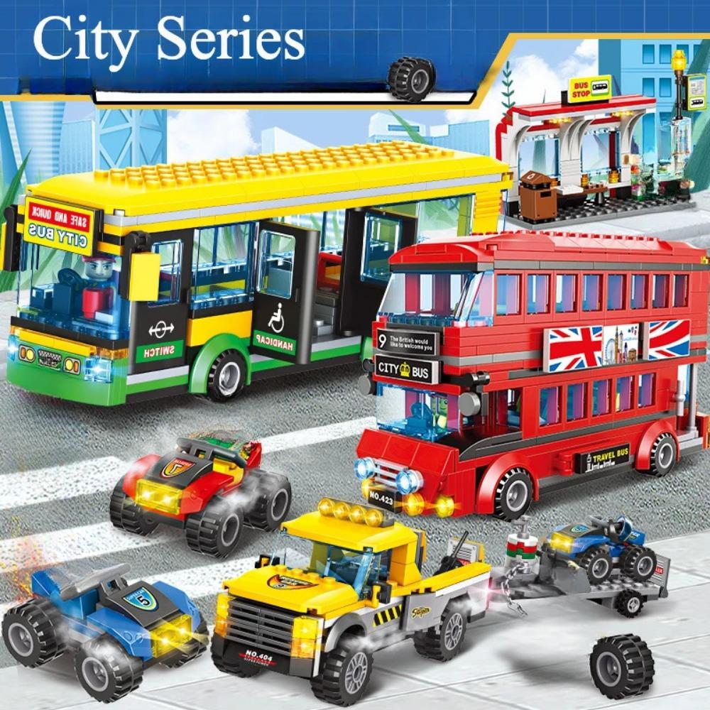 Linyi Toy Unisex Urban Area High-Quality Town High-Quality Bus Space Facility Central Facility High-Quality Double High-Quality Bus High-Quality Station High-Quality