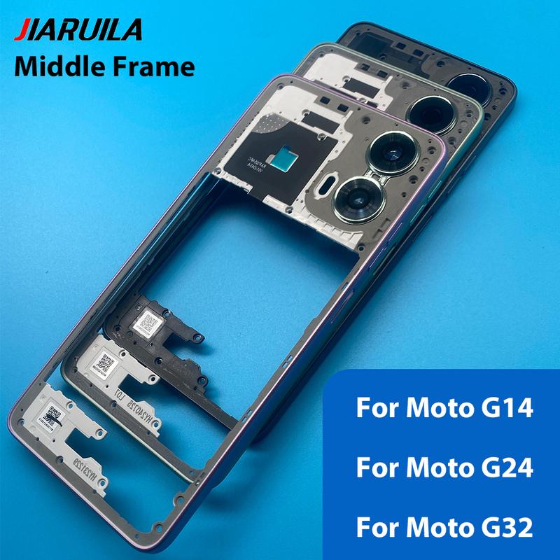 Nuovo Telaio Centrale Per Moto G14 G24 G32 Alloggiamento Sportellino Cornice Parti di Ricambio