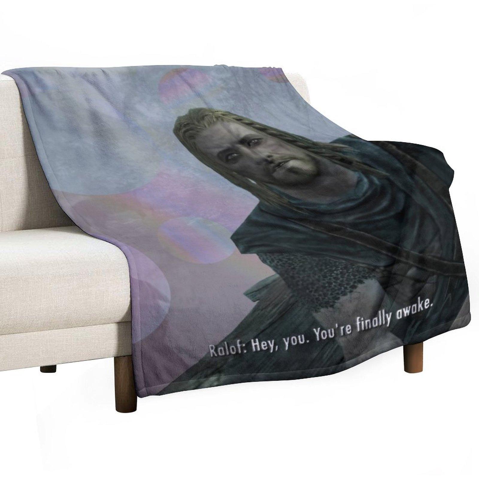 

HDR - Hey, you. You re finally awake. Throw Blanket Plaid Large Sleeping Bag Thermals For Travel Blankets 30x40in