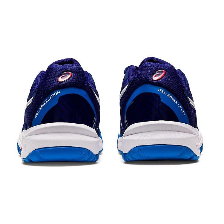 Asics Gel Resolution 8 GS Dive Blue Kids Sneakers White 1044A018-405